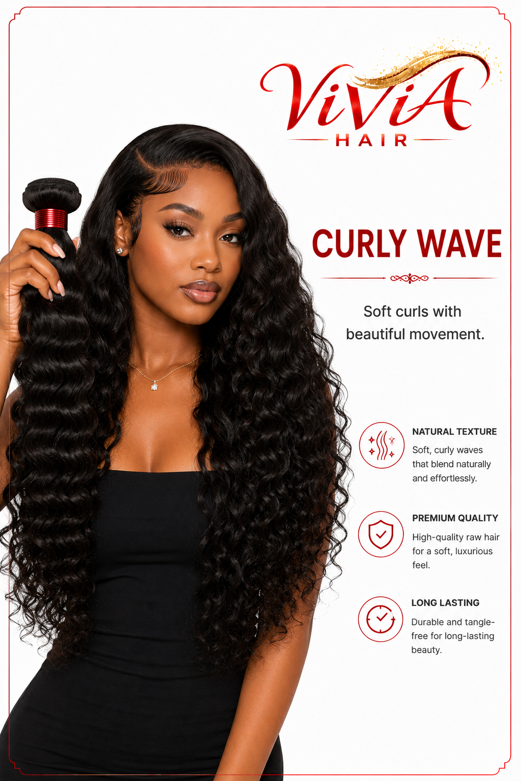 Vivia Hair Brazilian Raw Textures Bundles (10"–40") – Full & Thick