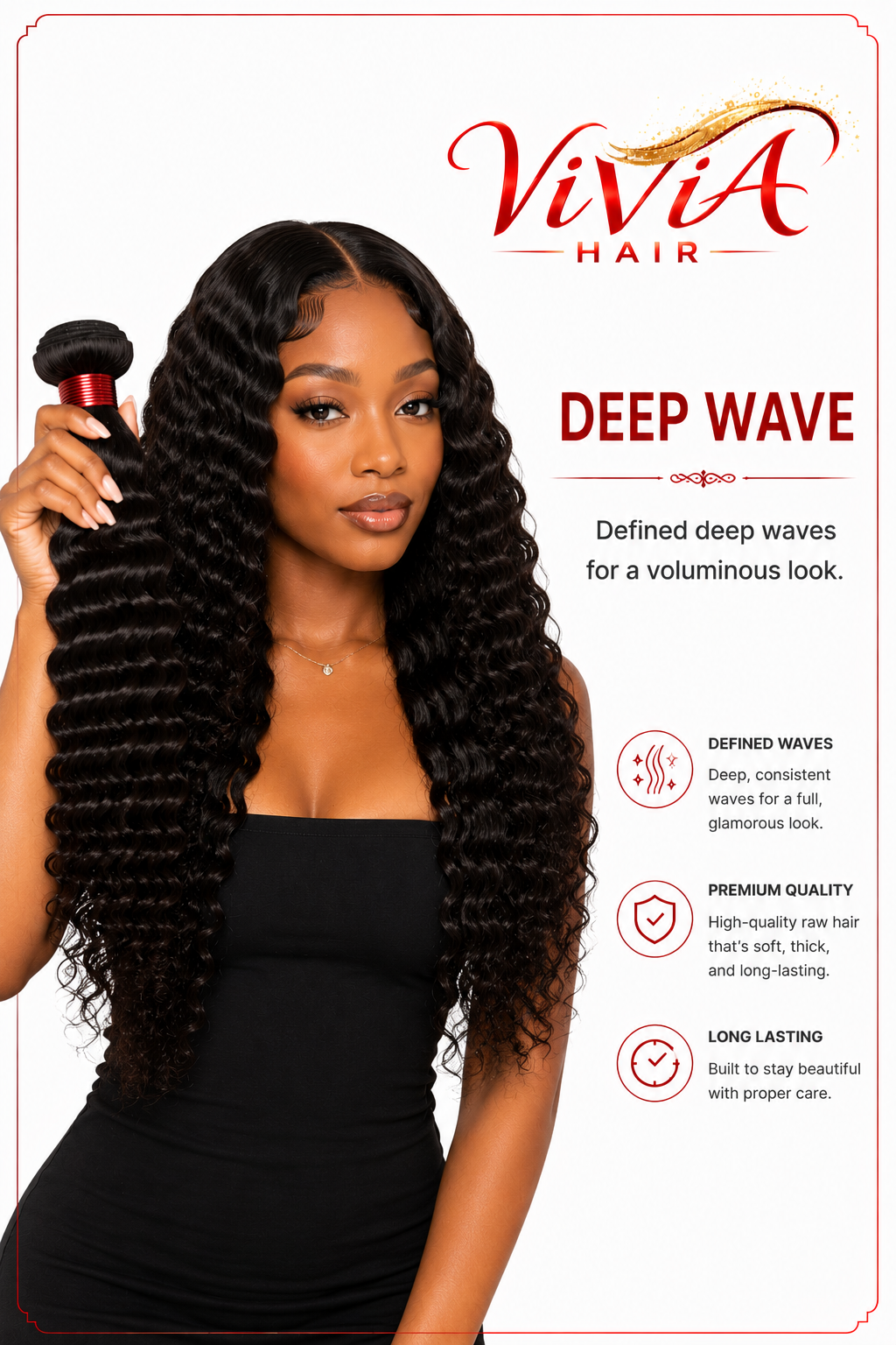Vivia Hair Premium Quality Virgin Bundles (10"–40") – Multi-Texture Collection