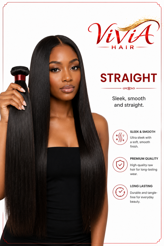 Vivia Hair Premium Quality Virgin Bundles (10"–40") – Multi-Texture Collection