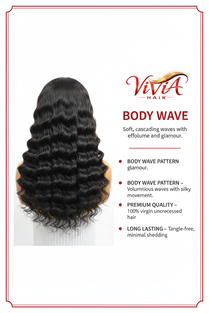 Vivia Hair Premium Quality 180% Density 5x5 Glueless Wigs